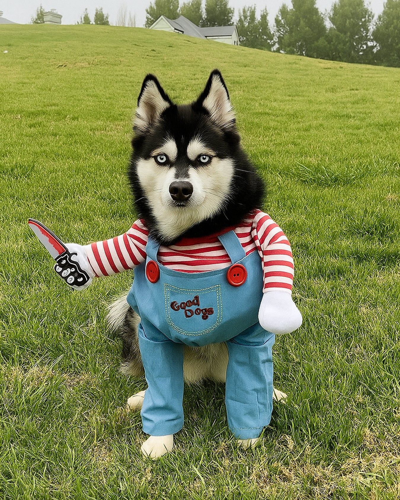 DISFRAZ DE CHUKY PARA PERROS Y GATOS