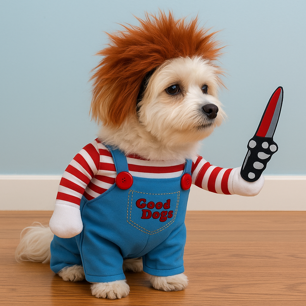 DISFRAZ DE CHUKY PARA PERROS Y GATOS