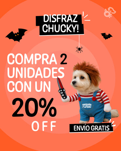 DISFRAZ DE CHUKY PARA PERROS Y GATOS